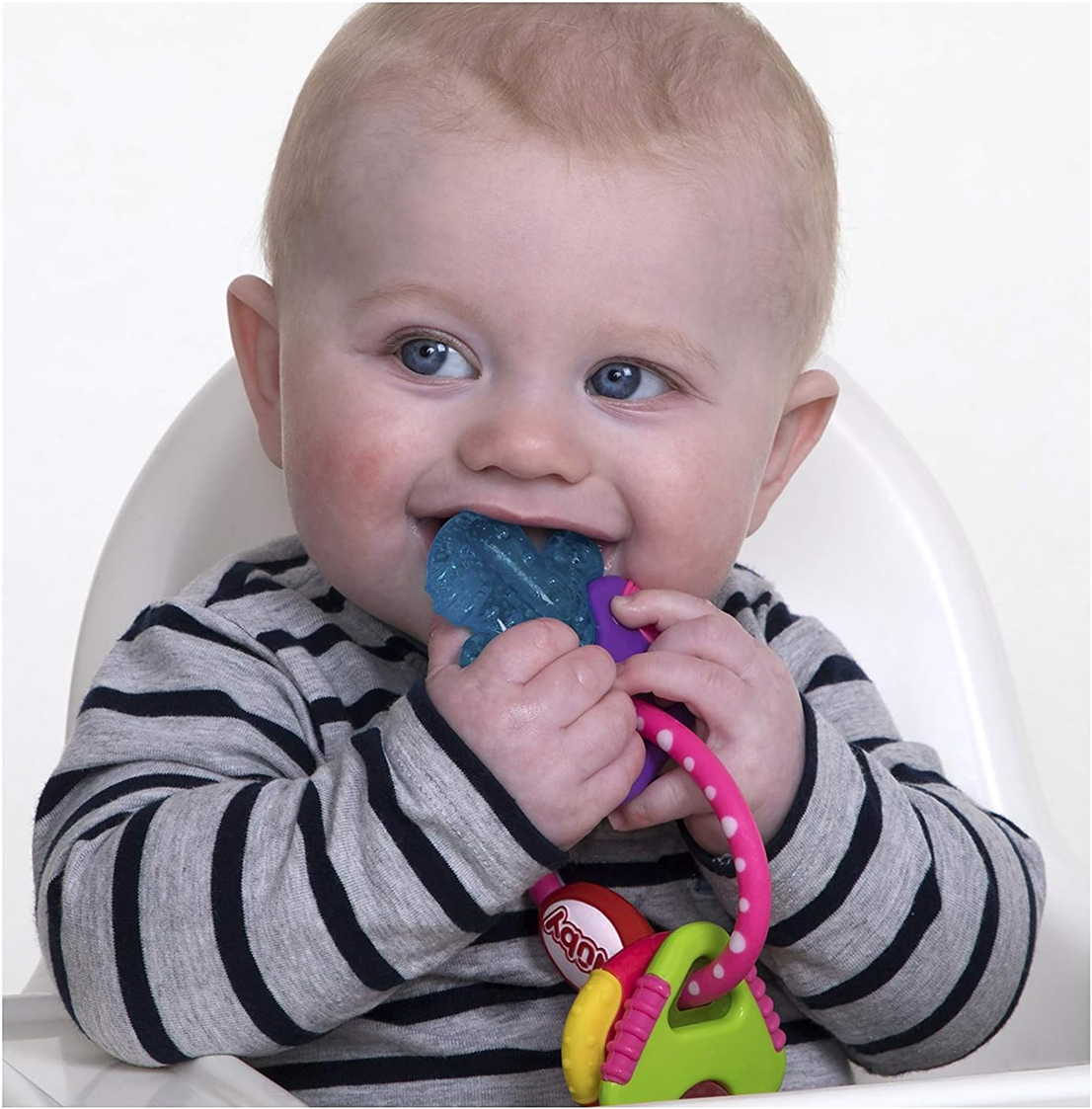 NUBY IcyBite massaggiagengive refrigerante in silicone 9 x 14 cm CHIAVI