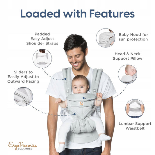 ERGOBABY OMNI 360 COOL AIR MESH ергономична носилка 3,2-20,4kg