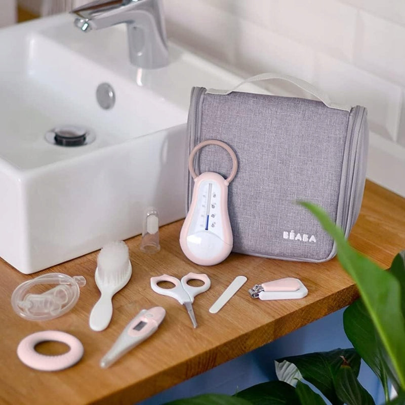 BEABA set de soins pour bébé 9 pièces + organiseur avec poignée