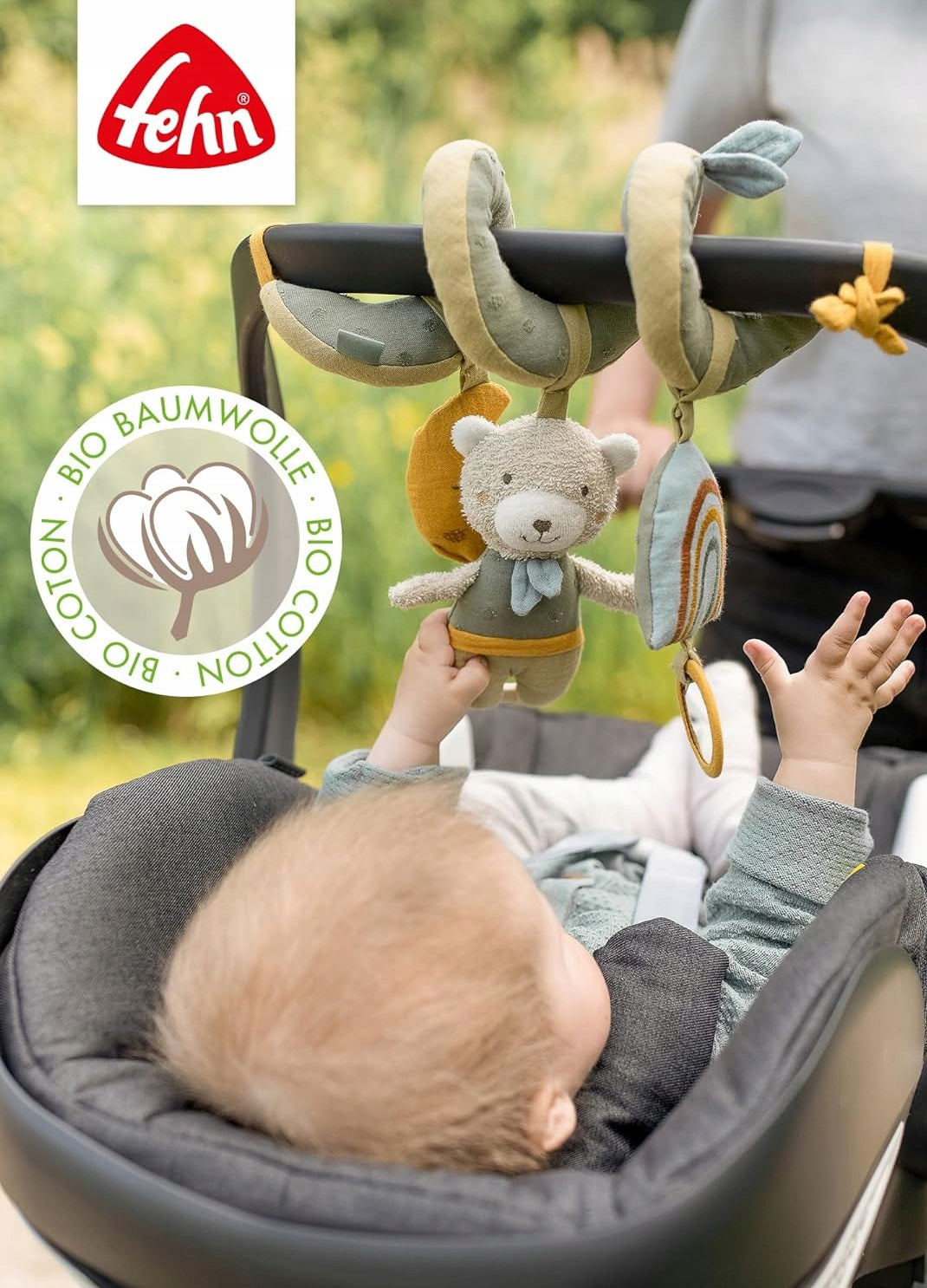 FEHN spirală pentru cărucior, pătuț, scaun auto URS NATUR bumbac organic