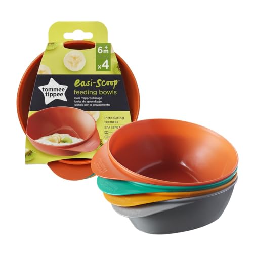 TOMMEE TIPPEE EasiScoop miseczki do karmienia 6m+ 4 szt.