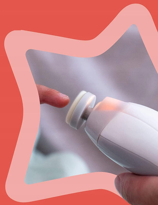 TOMMEE TIPPEE elektryczny pilnik do paznokci z lampką LED dzieci i dorośli
