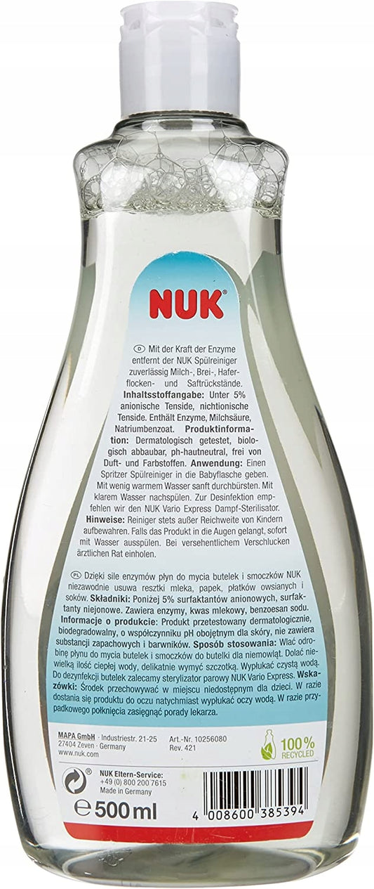 NUK płyn do mycia butelek i smoczków 500ml do czyszczenia butelek i akcesoriów dziecięcych