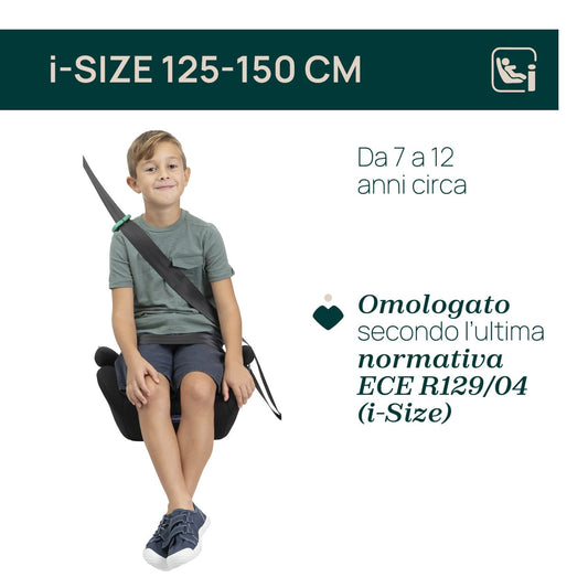 Chicco Quasar i Size — poglądowe zdjęcie dziecka na podstawce samochodowej