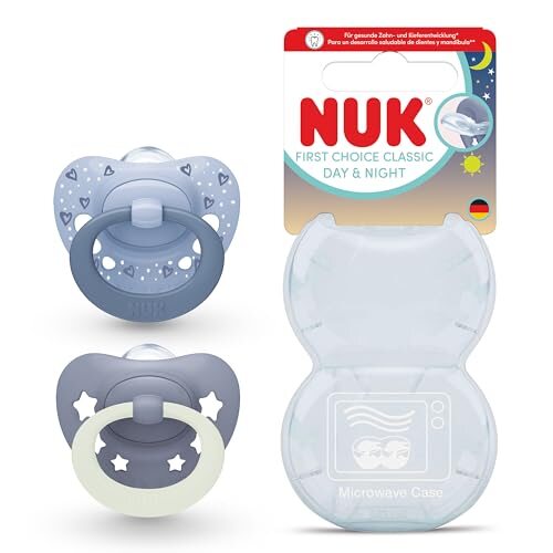 NUK First Choice Classic Day & Night cumlíky 6-18m modré 2 ks.