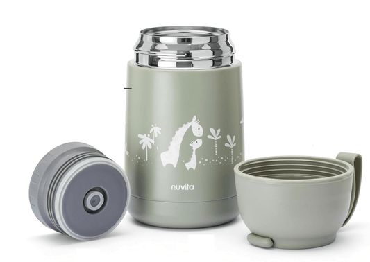 NUVITA 4475 jedálenská termoska z nehrdzavejúcej ocele 620 ml 0+ ŽIRAFY
