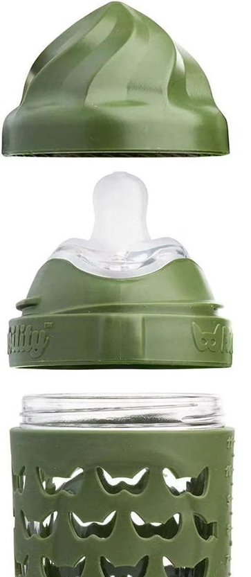 HEROBILITY Hero Eco szklana butelka z etui 220 ml 6 m+ smoczek M