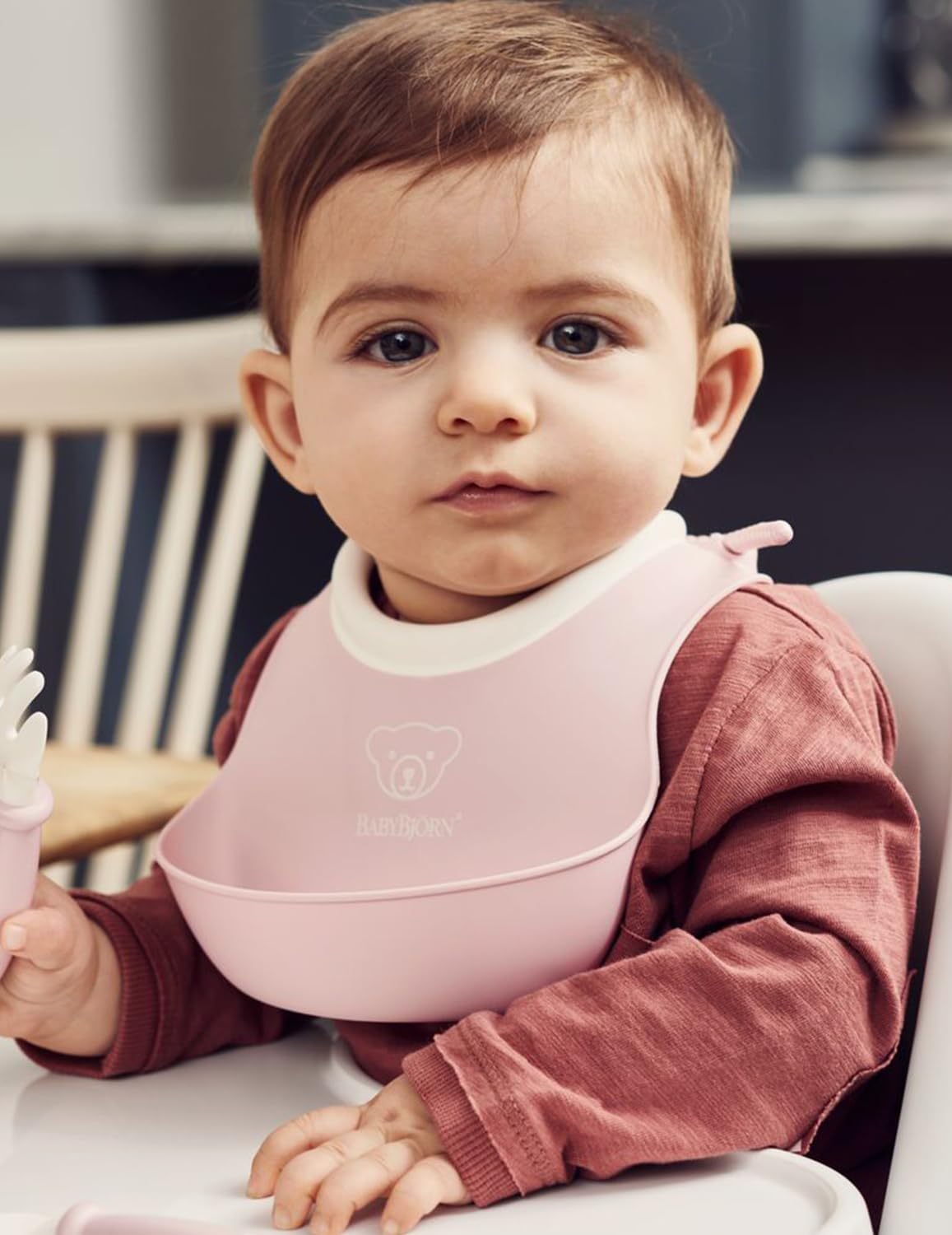 BABYBJORN śliniak silikonowy z kieszonką x2 SMALL