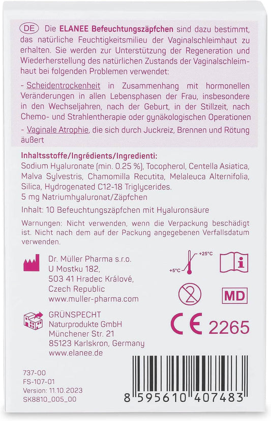 ELANEE hydratační vaginální globule bez hormonů x10