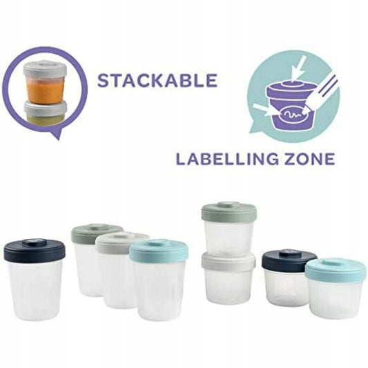 BEABA voedselbewaarbakjes 4 x 150 ml, 4 x 250 ml