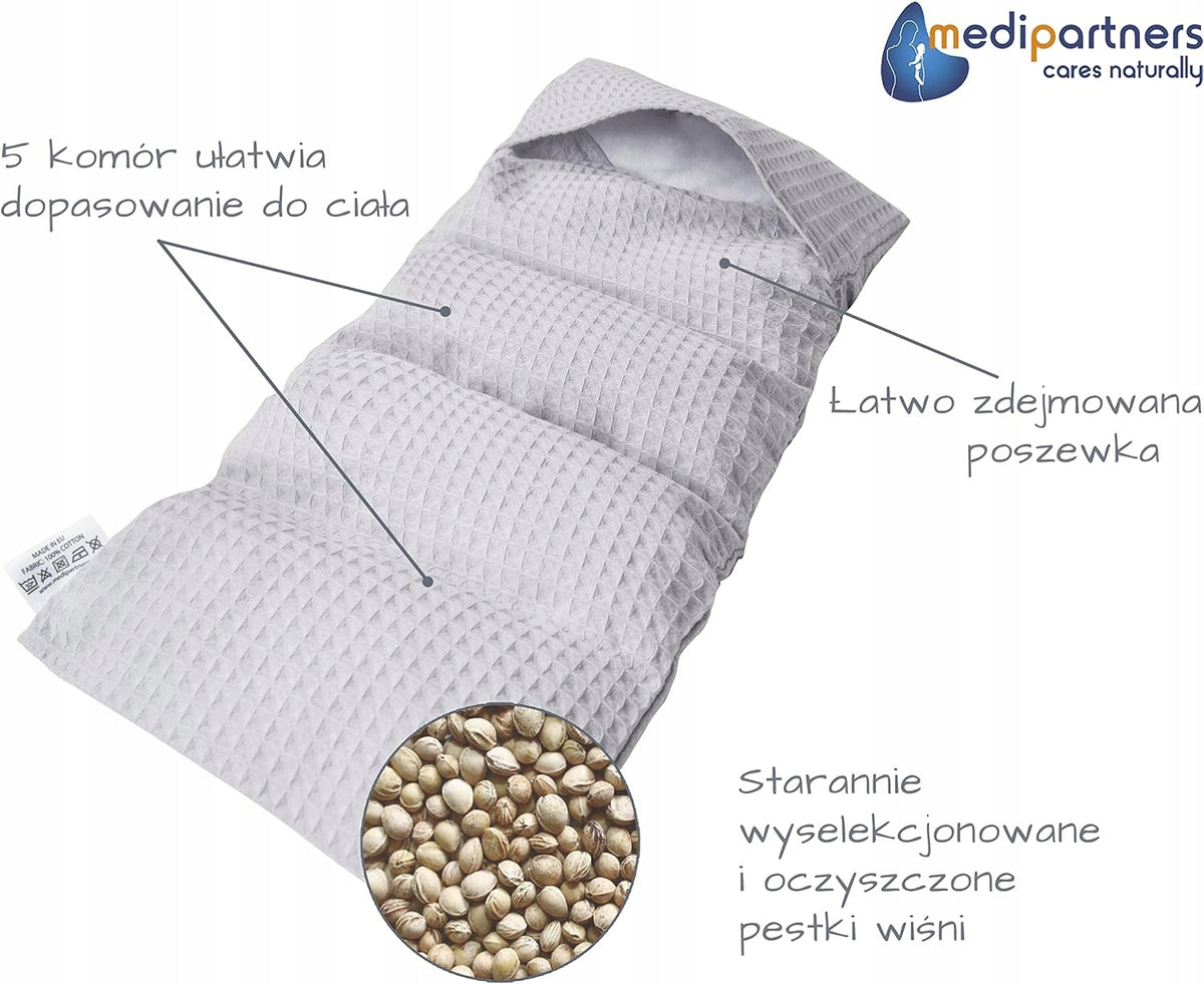 MEDIPARTNERS termofor s čerešňovými kôstkami VEĽKÝ 800g 60x20 cm