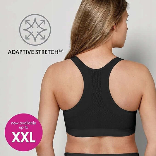 MEDELA KEEP COOL SLEEP biustonosz do karmienia na noc M, oddychający czarny racerback z adaptive stretch