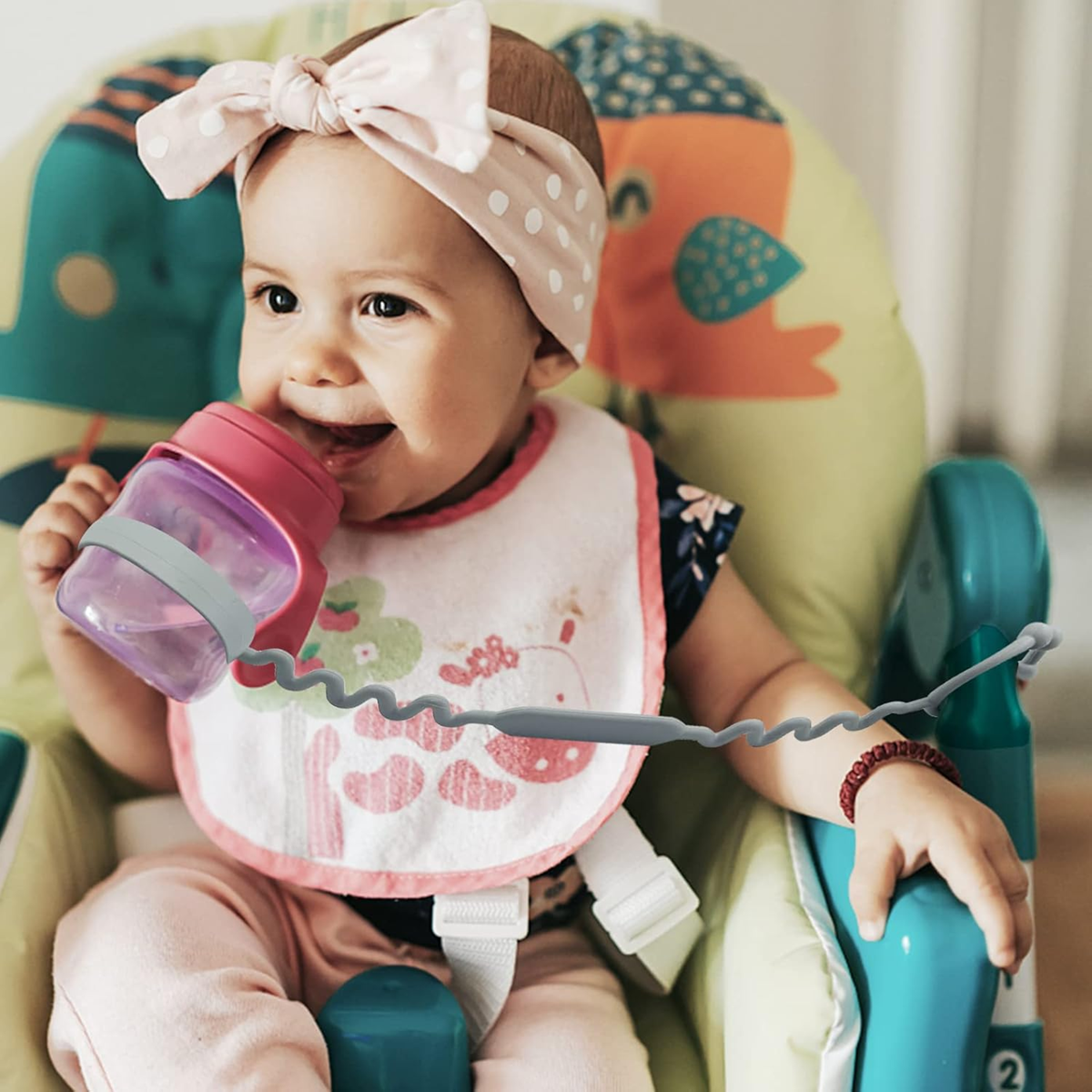 STRAPS FOR BABY silikónová šnúrka na fľašu a hračky 30 cm