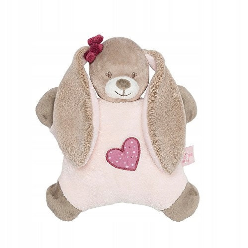 NATTOU coussin doudou avec hochet Nina, Jade & Lili 19 x 22 cm