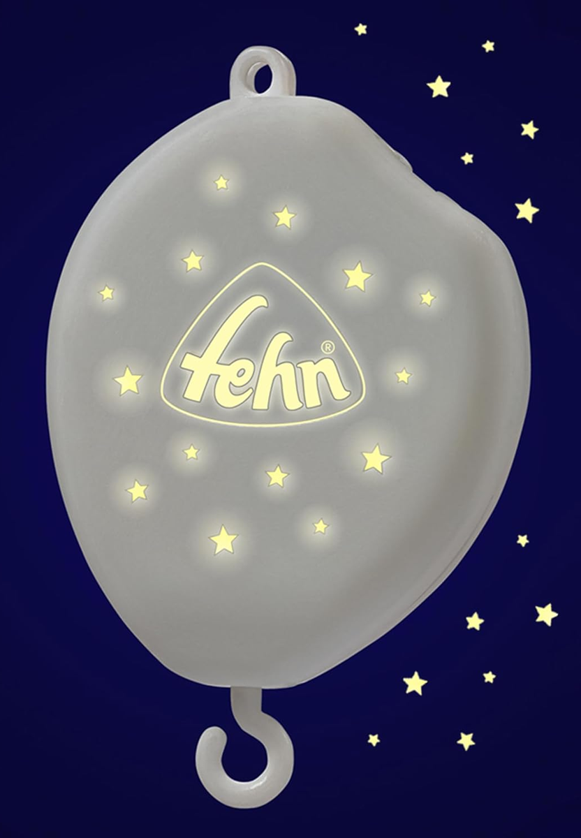 FEHN MP3 boîte à musique avec veilleuse pour mobile de lit bébé + carte 128 Mo
