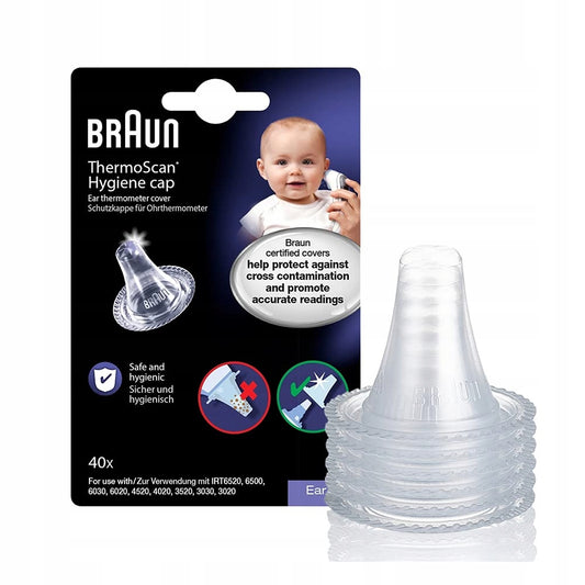 BRAUN LF20 Hygienekappen für Thermoscan Ohrthermometer, 20 Stück