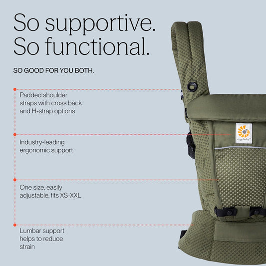 ERGOBABY ADAPT SoftFlex MESH ергономична раница 3,2-20kg