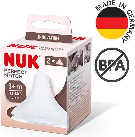 NUK Perfect Match πιπίλα M μέτρια ροή 3+ μηνών