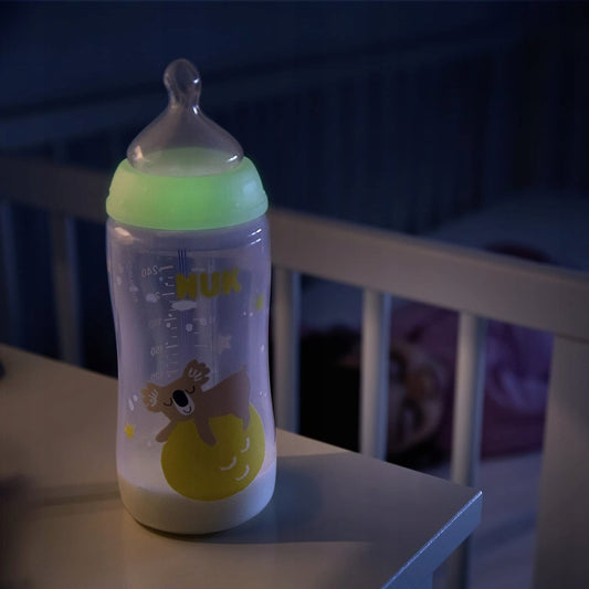NUK NIGHT комплект бутилки 2x 300 ml КОНТРОЛ НА ТЕМП.