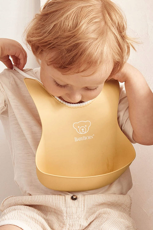 BABYBJORN śliniak silikonowy z kieszonką x2