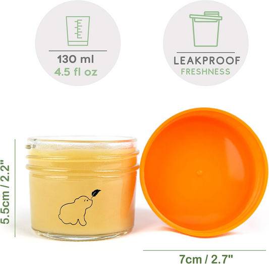 BUDDING BEAR recipiente din sticlă borcănele 120 ml x 12