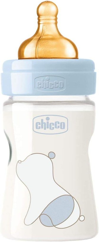 CHICCO Original Touch cumisüveg 150 ml latex cumi lassú folyás 0+