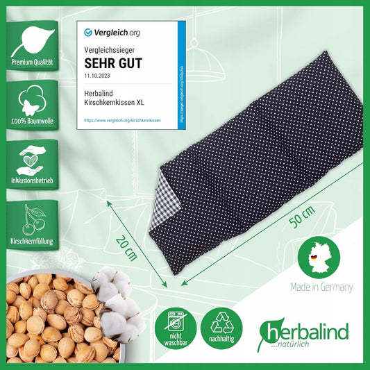 HERBALIND termofor s třešňovými peckami XL 900g 50x20cm