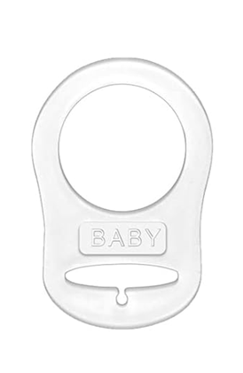 ANNHAO bawełniany łańcuszek do smoczka z klipsem 22 cm BEŻOWY