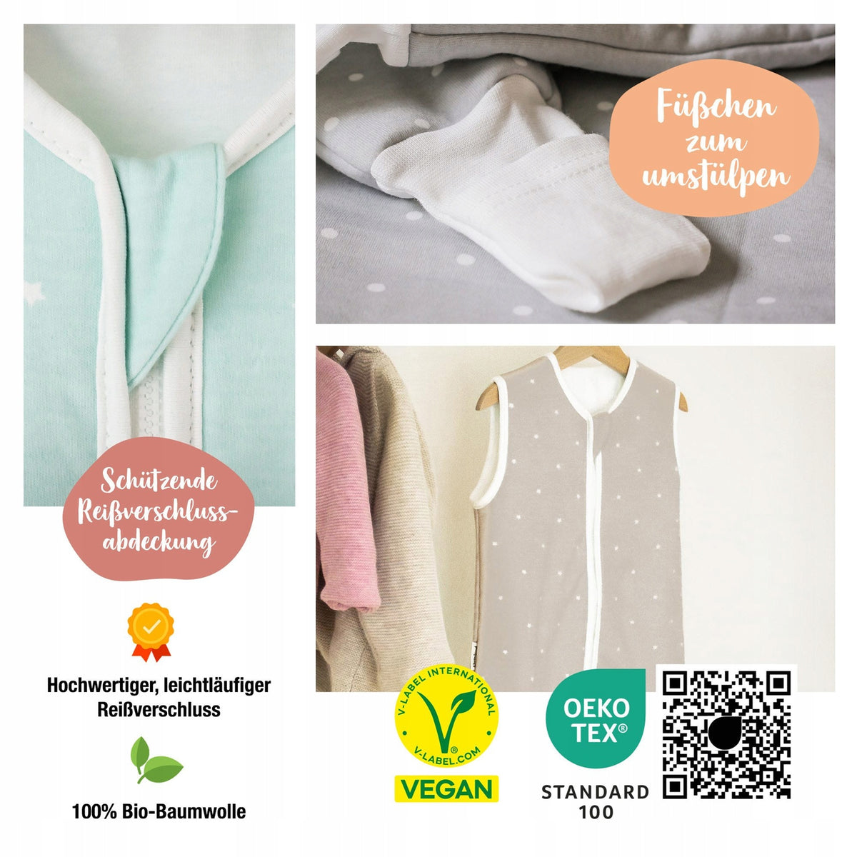 EHRENKIND Babyschlafsack Winterschlafsack 2,5TOG 100cm