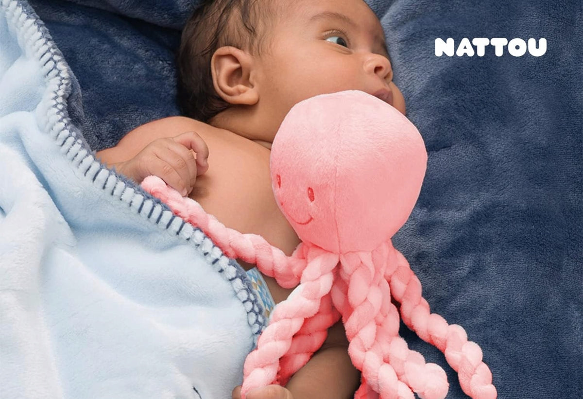 NATTOU плюшена гушкаща играчка с музикална кутия La-Le-Lu OCTOPUS 20 cm