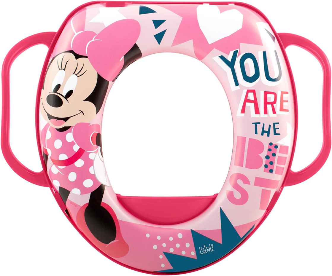 LULABI Minnie Mouse blødt toiletsæde med håndtag 12 m+