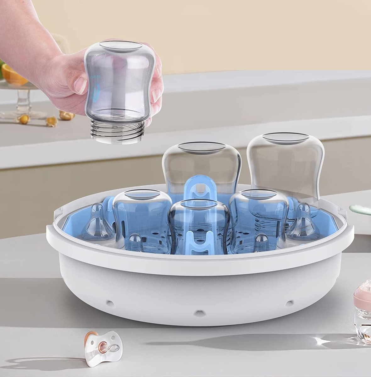 BELLABABY BLA8913 microwave sterilizer + tongs