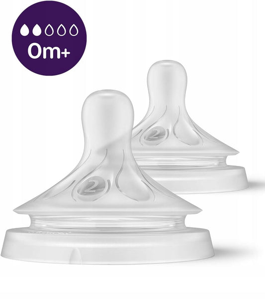 PHILIPS AVENT Natural θηλές μπιμπερό 0 μηνών+ x2