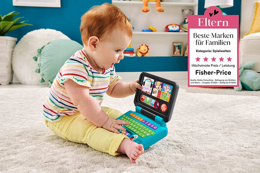 FISHER-PRICE interaktivní notebook NĚMECKÝ 6m+