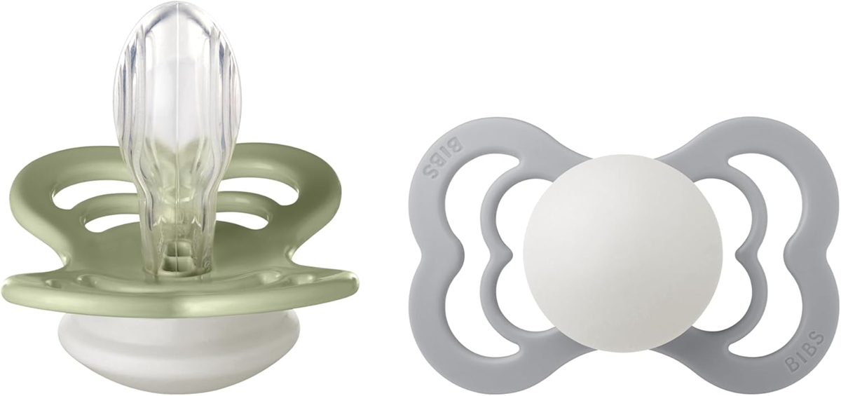 BIBS SUPREME GLOW nyugtató szilikon cumik 6 hónap+ SZIMMETRIKUS