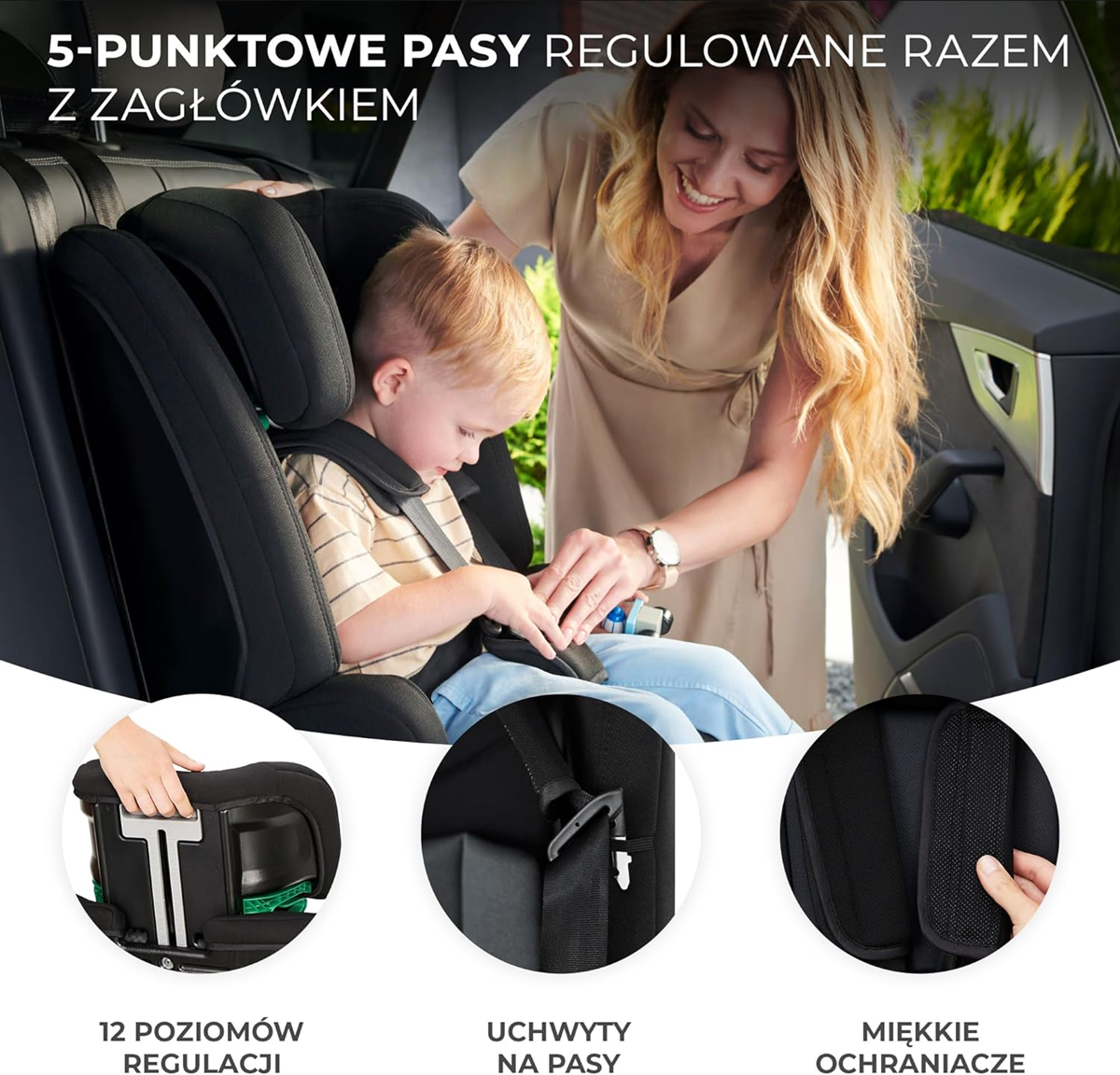 KINDERKRAFT SAFETY FIX 2 i-Size seggiolino auto 9-36kg gr 1/2/3 ISOFIX