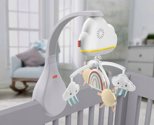 FISHER PRICE 2en1 mobile avec capteur de bruit, veilleuse de table