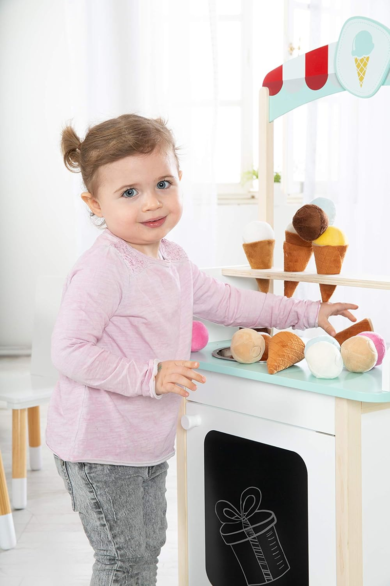 Set gelato in peluche ROBA con magneti 3 coni 6 palline