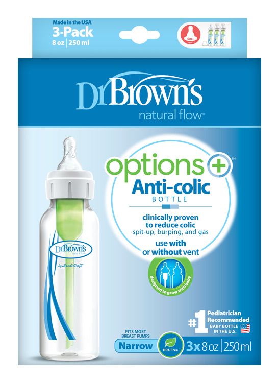 Dr. Brown's Antikolik-Flasche Options+, schmal 3x 250 ml Kunststoff