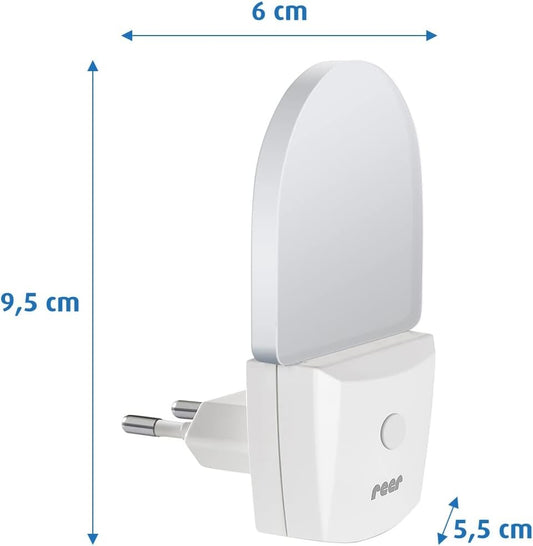 REER NightGuide LED нощна лампа за контакт с превключвател 6 x 9,5 cm