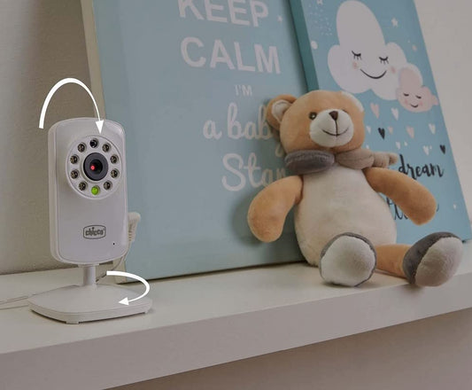 CHICCO Smart niania elektroniczna 2,4" FHSS, kamera monitorująca dziecko z ekranem LCD i trybem ECO