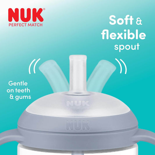 NUK Perfect Match Learner pailles pour gobelets 8 mois et + x2