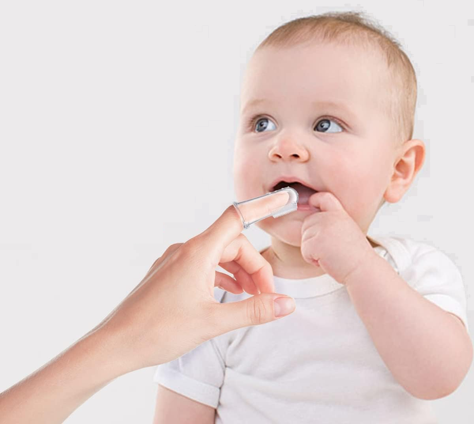 LOLA KIDS οδοντόβουρτσα σιλικόνης δακτύλου + θήκη