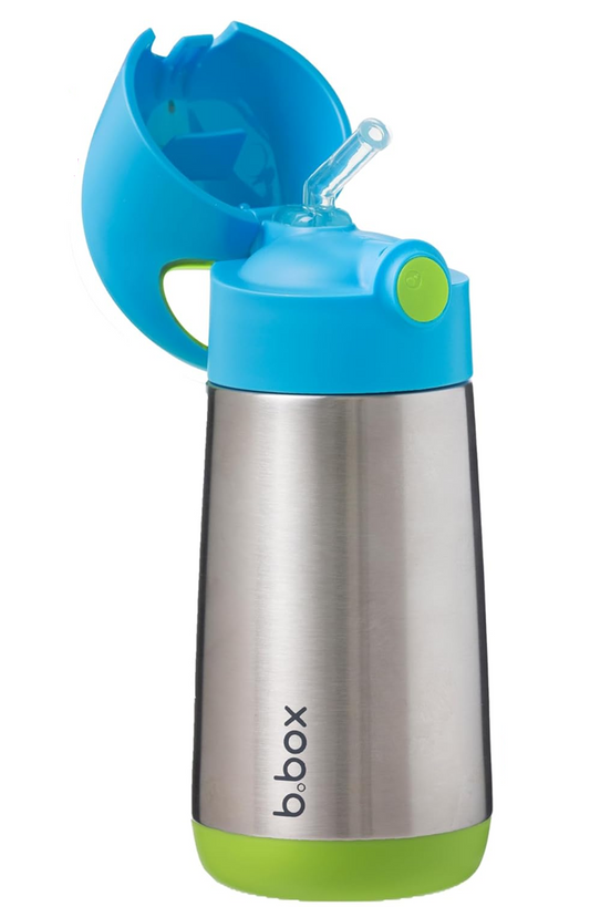 B.BOX sticlă termică din oțel inoxidabil cu pai 350 ml