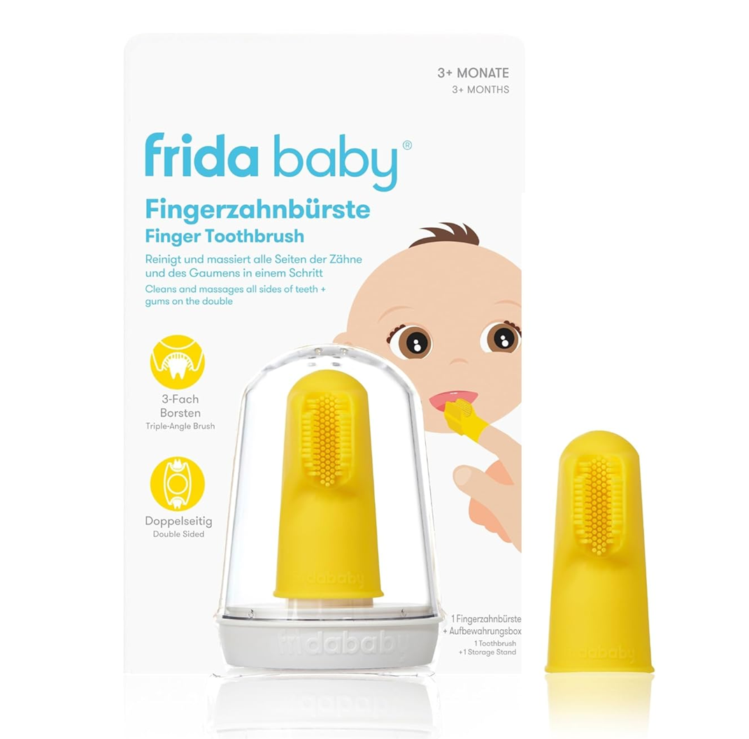 FRIDA BABY Silikon-Fingerzahnbürste + Etui