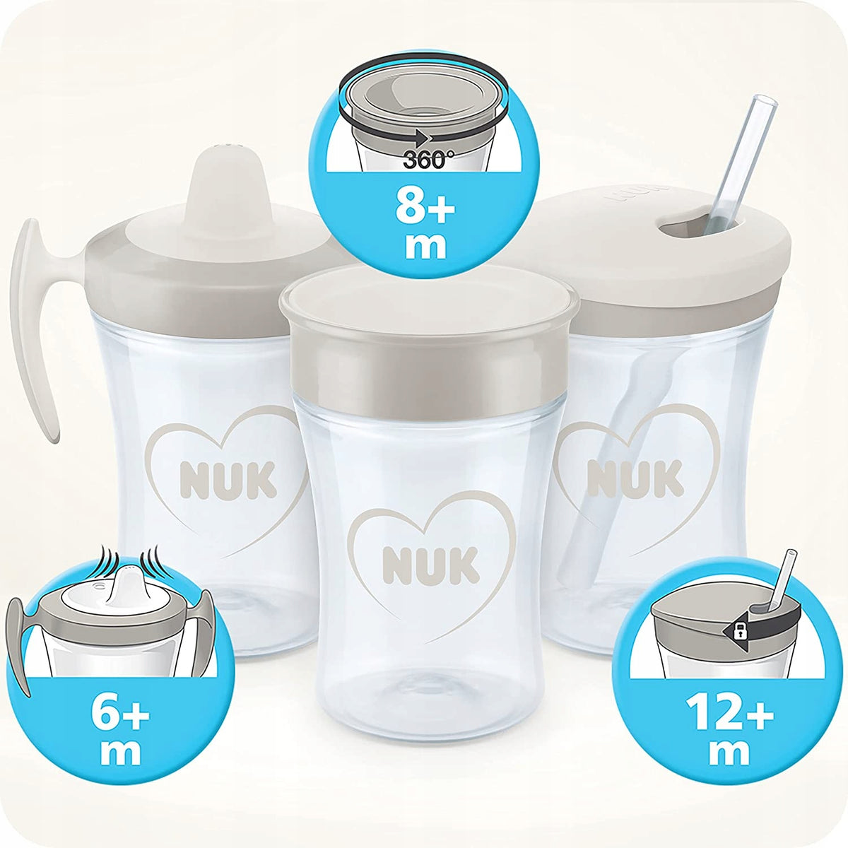 NUK Magic Cup KUBEK NIEKAPEK ustnik 360