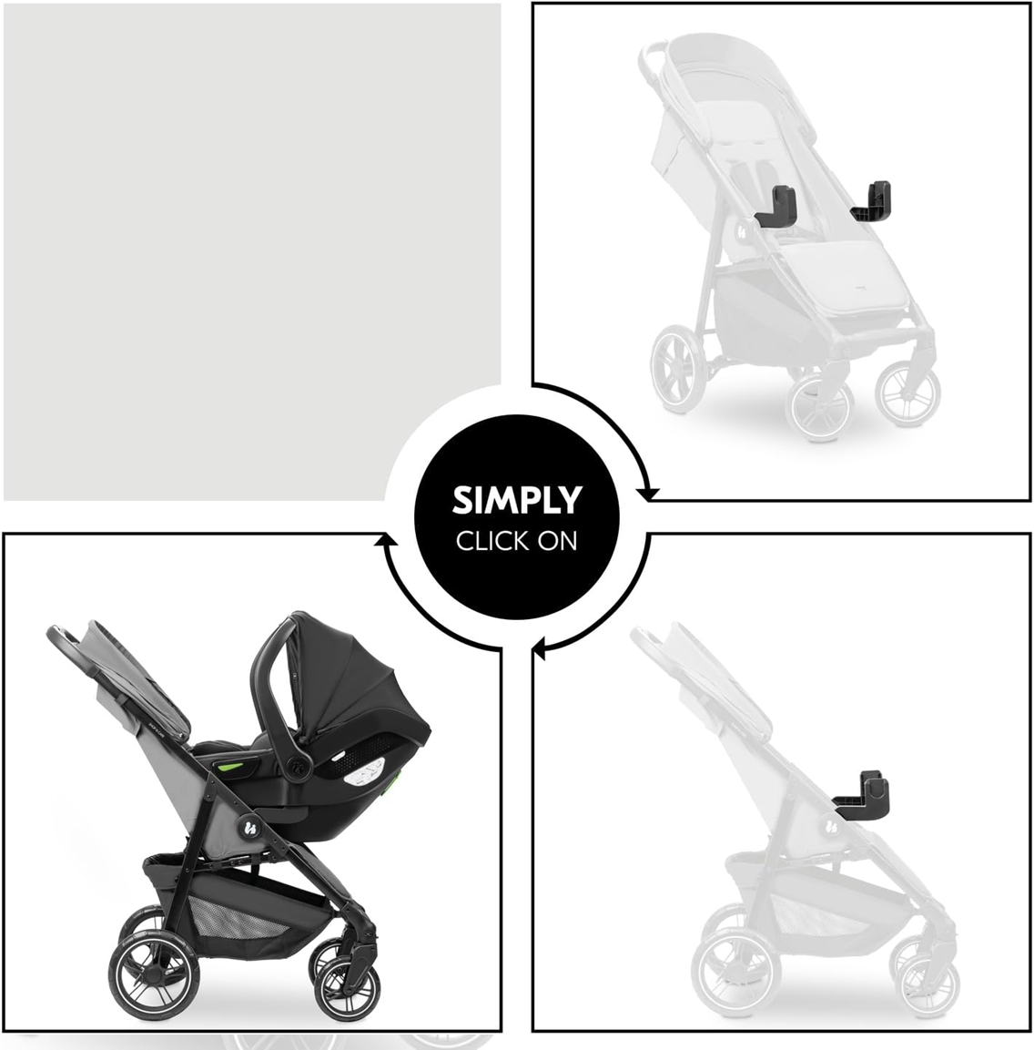 HAUCK Adapter für Kinderwagen SHOP N CARE MAXI CYBEX NUNA KIDDY JOIE