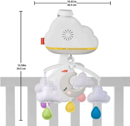 FISHER PRICE zenélő körforgó zajérzékelővel, éjszakai lámpa