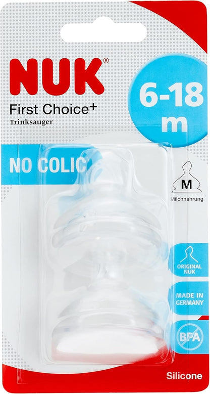 NUK First Choice – opakowanie silikonowych smoczków M 6–18 miesięcy