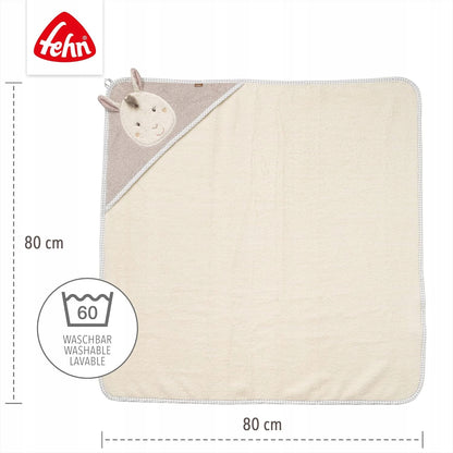 FEHN Peru ASCIUGAMANO CON CAPPUCCIO 80x80 cm